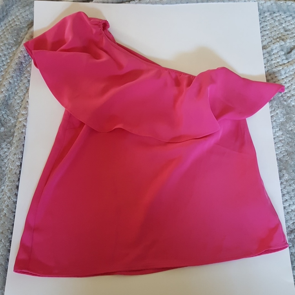 Pink One Shoulder Top - Picture 2 of 7
